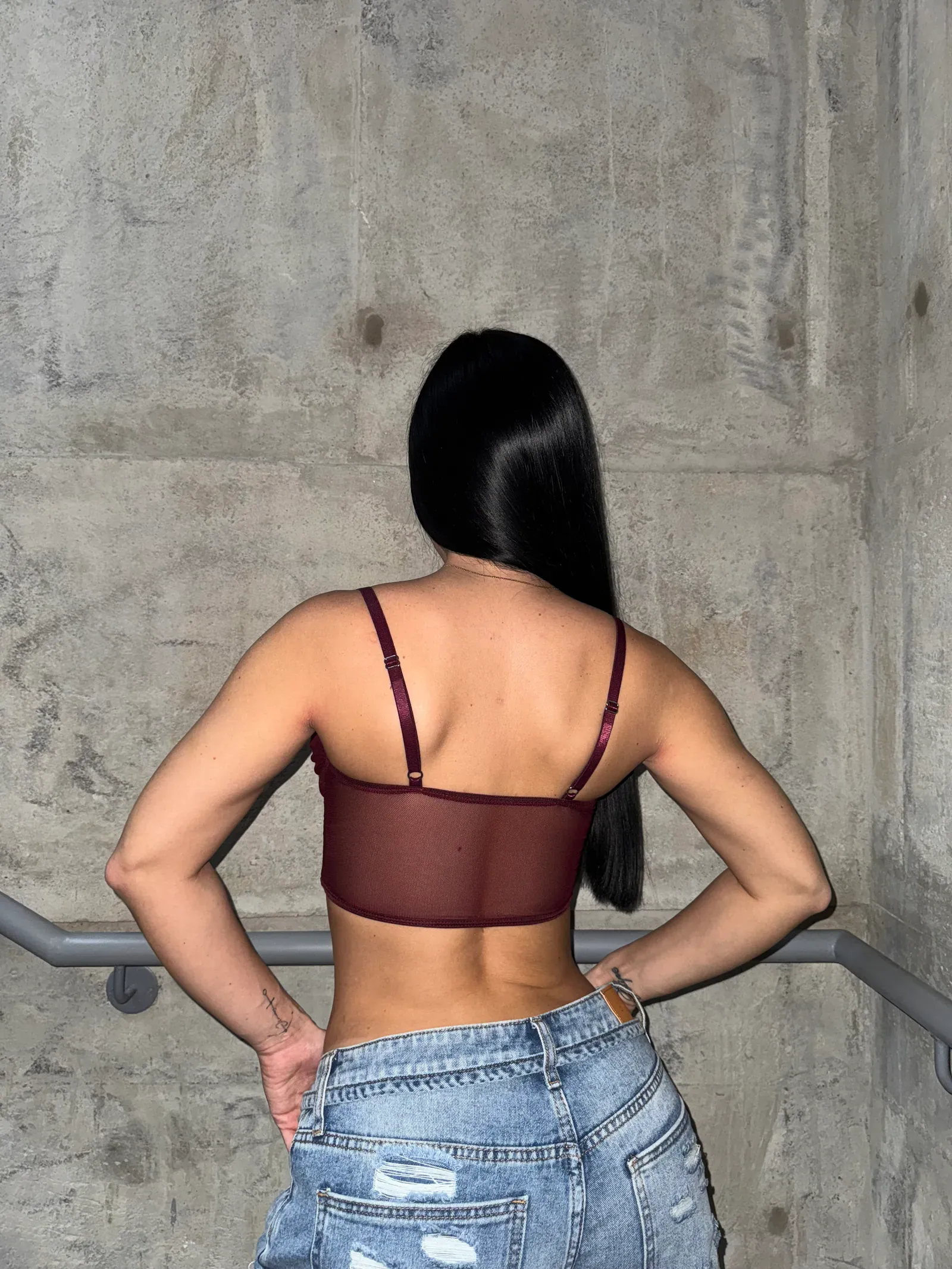 Top Corsé de Mallatex con Varillas